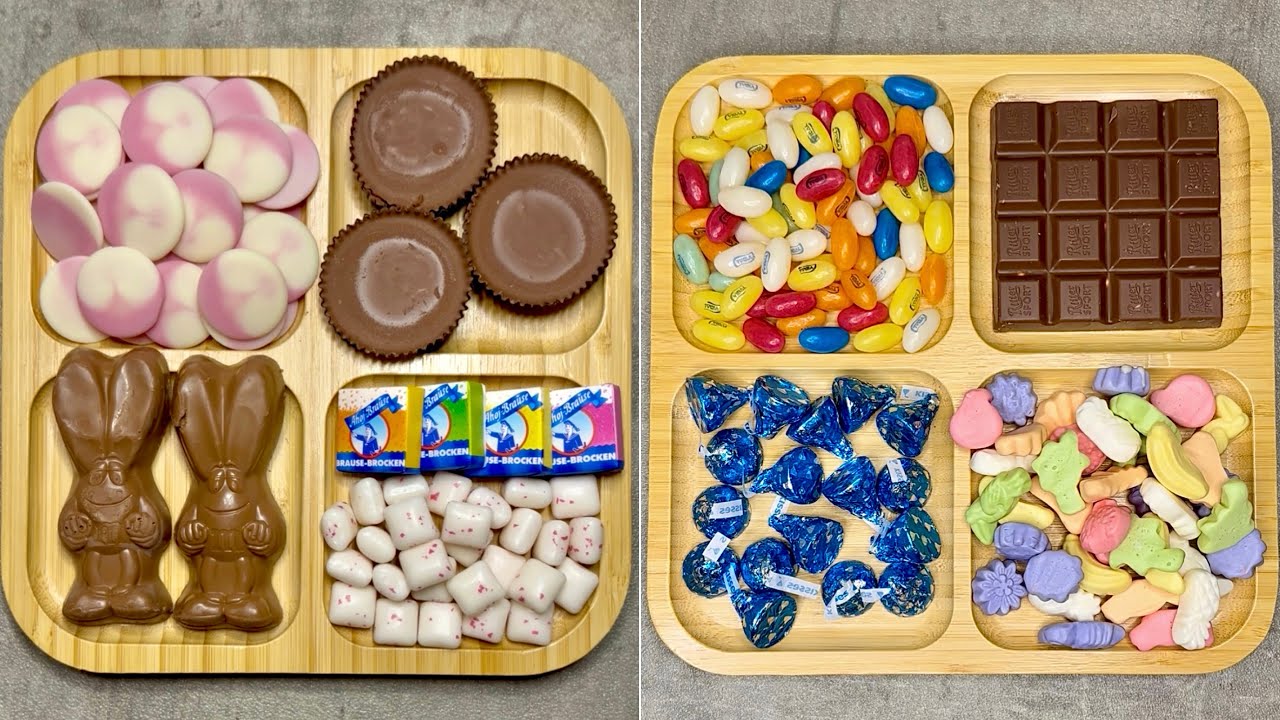 🥳🤩 Top Compilation • Filling platter with delicious sweets and chocolates • ASMR • Relaxing Sounds 