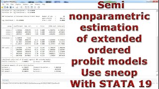 Semi nonparametric estimation of extended ordered probit models Use sneop With STATA 19
