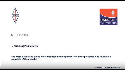 RSGB Convention lecture 2017 - RFI survey update