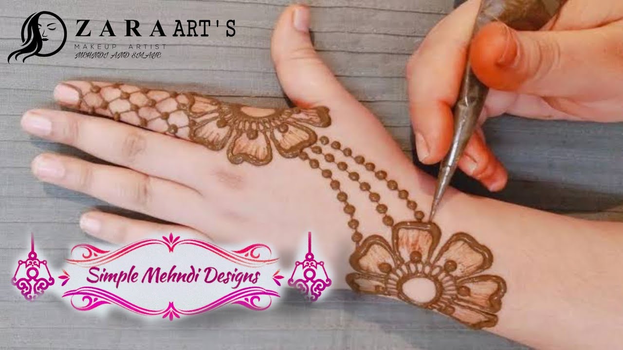 ZARA ARTS BASIC MEHNDI DESIGN TUTORIAL ZARA ATRS ️ trending 