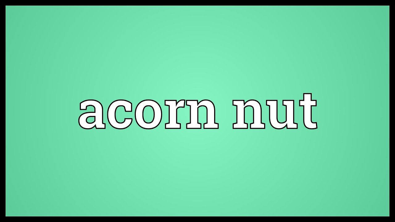 Acorn nut Meaning YouTube