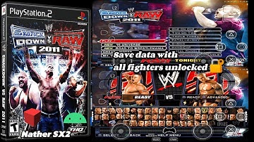 WWE Smackdown Vs Raw 2011 Save Data With all Fighters Unlocked Aethersx2 On Android