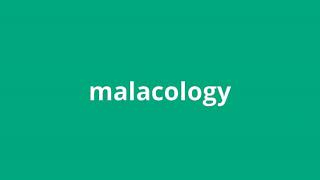 what is the meaning of malacology