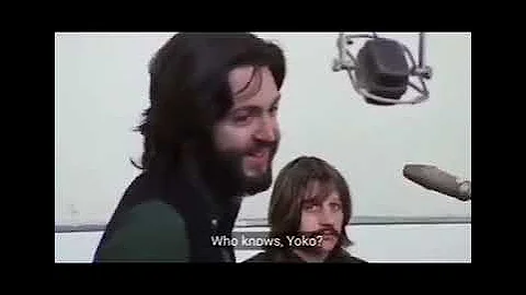 Paul McCartney being annoyed with Yoko ono…I don’t blame him