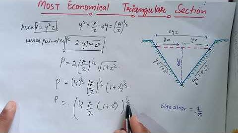 Most economical triangular channel section