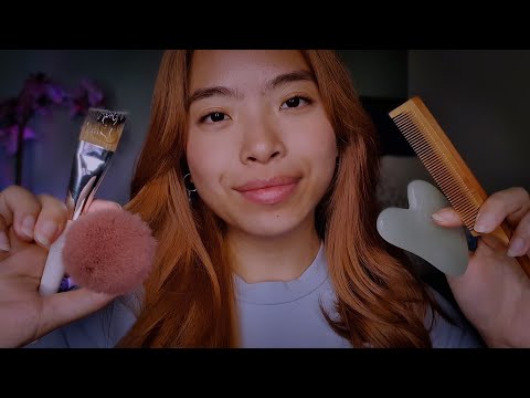 ASMR A Quiet Night of Care 💜 Scalp, Face & Hair Attention (No Talking)