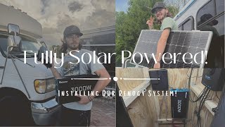 Shuttle Bus Series Ep:16 | Setting Up The DIY Off Grid Solar Power System In Series Parallel