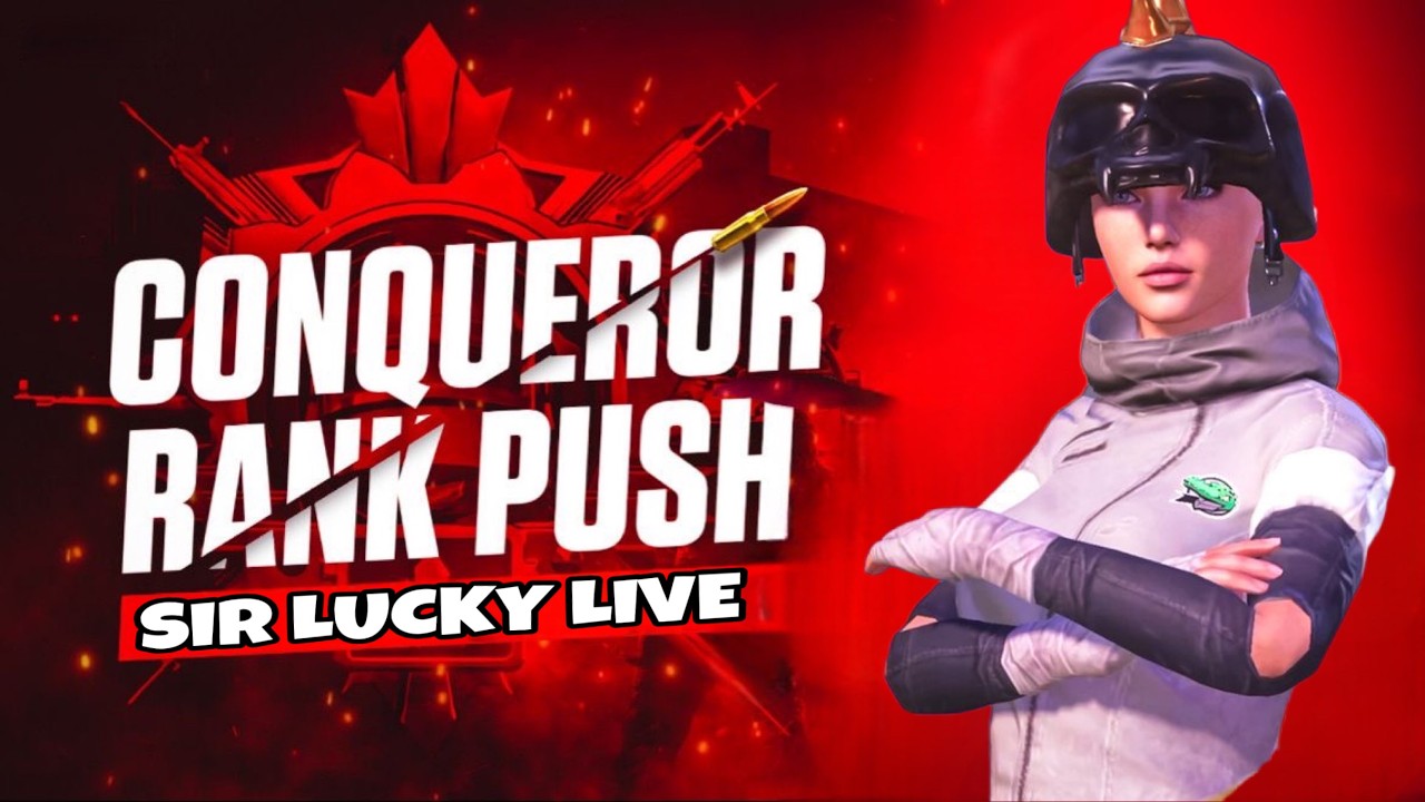 🔴 Road to Conqueror 👑 Sir Lucky Live Rank Push | PUBG MOBILE # ...