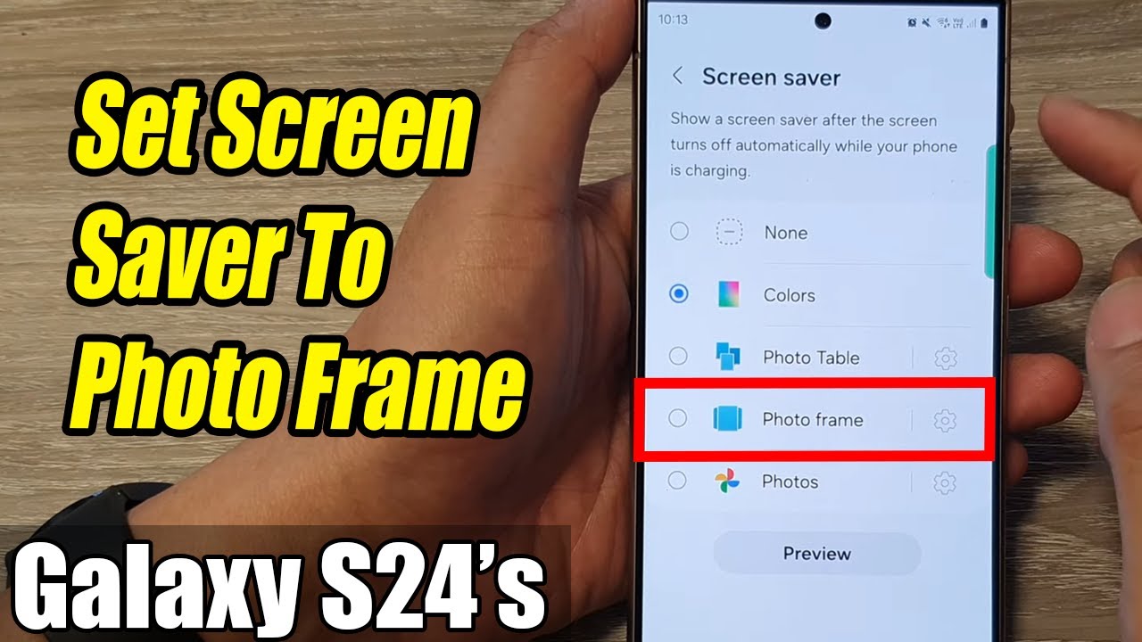 Galaxy S24/S24+/Ultra: How to Set Screen Saver To Photo Frame