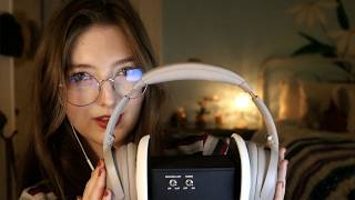 ASMR Headphones Over Your Ears w/ Echo 🎧 Tapping & Tracing (No Talking)