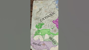 Crusader Kings 3 Religion Map - Western Europe - AI only timelapse