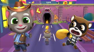 Talking Tom Gold Run  - 4 x Talking Kovboy Tom Gameplay Android and ios screenshot 1
