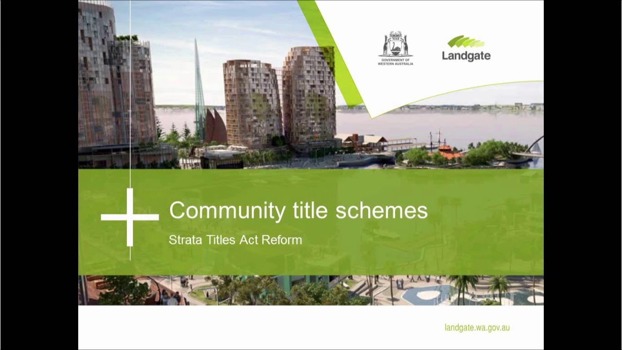 WA Strata Reforms – Community Title - YouTube