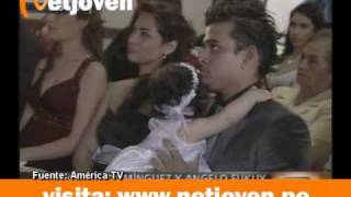 Christian Domínguez y Angelo Fucy bautizaron a sus hijas