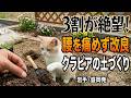 腰を痛めないクラピアの土作り「後から」改良