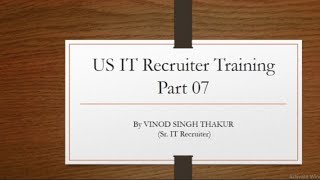 Part 07 | US IT Recruiter Training | Time Zone |