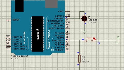 Arduino tutorial: pushbutton program without if else statement on proteus in hindi