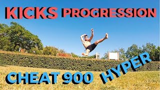 CHEAT 900 KICK HYPER PROGRESSION (All Attempts) | Tricking