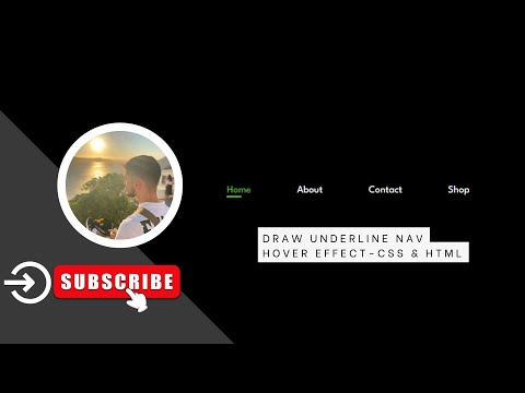 Drawing Underline Navbar Hover Effect Tutorial | HTML & CSS