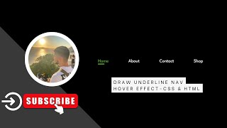 Drawing Underline Navbar Hover Effect Tutorial | HTML & CSS