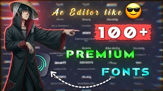 100  PREMIUM FONTS FOR EDITORS 🔥 | FREE FONT PACK