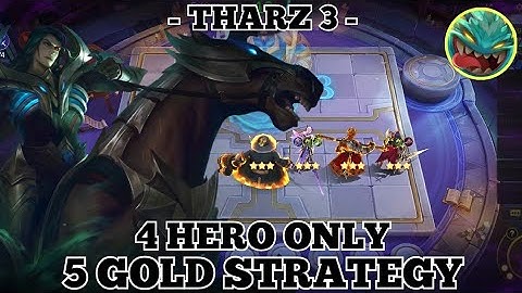 Tharz 3 - 4 Hero Only | 5 Gold Strategy | Hyper Flicker Leomord New | Magic Chess Tips And Tricks