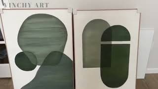 VinchyArt | Abstract Tranquility Set of 2 #WS020 | Influencer Review by ‪@Eboni Ebo