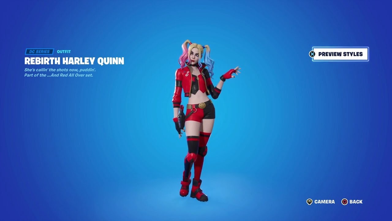 Fortnite Rebirth Harley Quinn Skin Preview !!! 😱 - YouTube