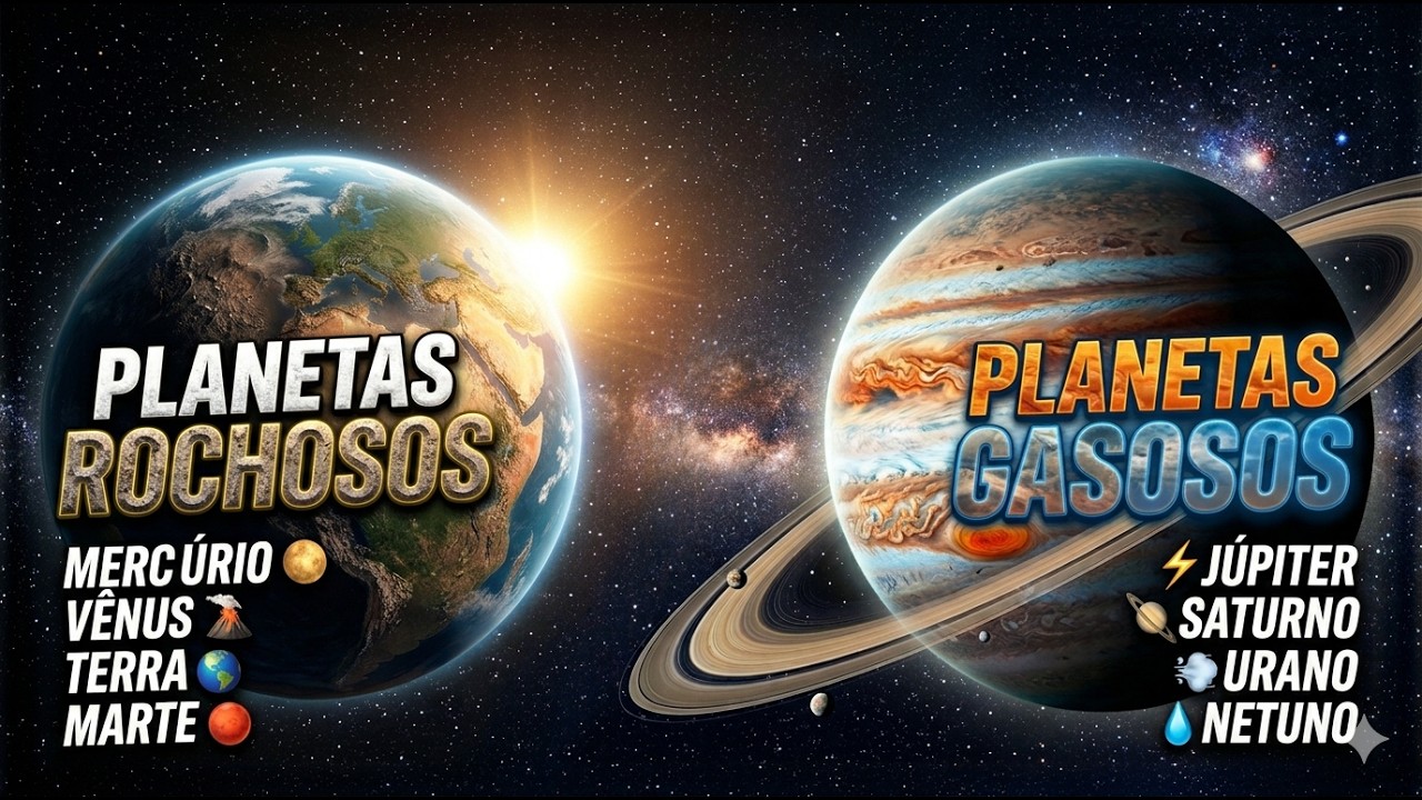 PLANETAS ROCHOSOS E PLANETAS GASOSOS - YouTube