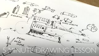 5 Minute Drawing Lesson - Building a visual library in your brain!