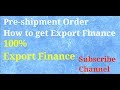 Pre-Shipment Loans export loan