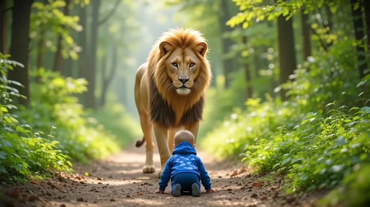 Lion Spots Abandoned Crying Boy On The Road...What Happens Next Is Unbelievable!!