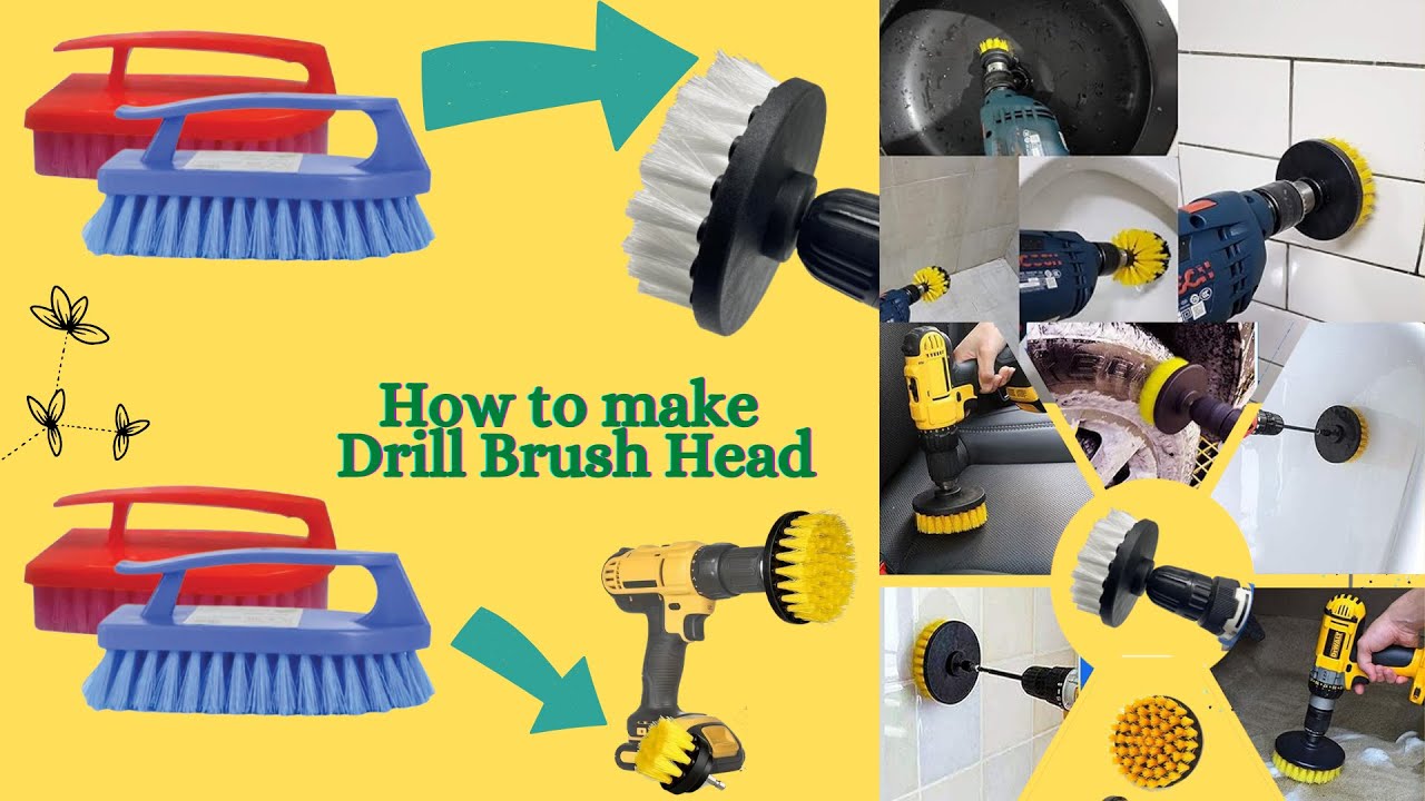 How to make Drill Brush Cleaning Head 