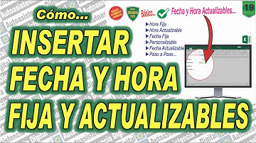 Como Insertar Fecha y Hora Fija y Actualizables en Excel | Autoasistencia Digital