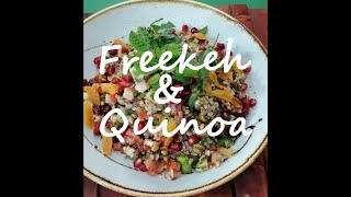 الفريكة والكينوا مشتركين بسلطة بتشهي مع الدجاج المشوي بطريقة خيالية ورائعة /Freekeh/Quinoa/Chicken