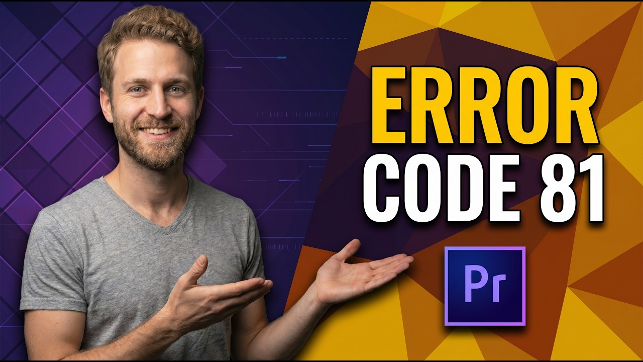 Premiere Pro Error Code 81 (Easy Fix Guide) - YouTube