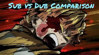 Demon Slayer- Tanjiro, Inosuke, and Zenitsu's Scream Sub vs Dub Comparison Resimi