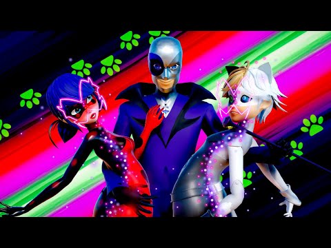 [Miraculous Ladybug] Shadow Moth x Ladybug x Cat Noir TRIO TRANSFORMATION (+ akumatized)