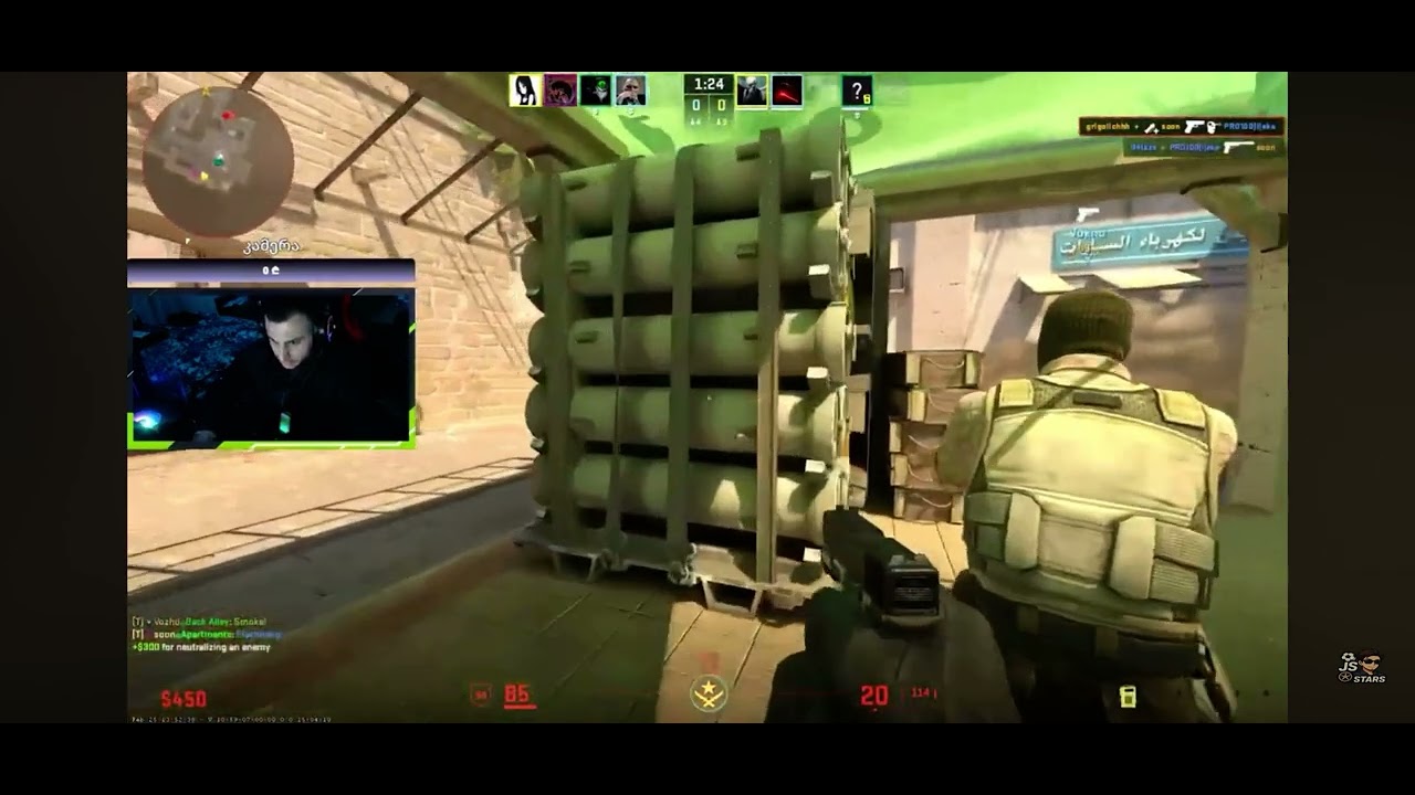 1VS5 glock kill #csgo2 #glockkill #hadshoot