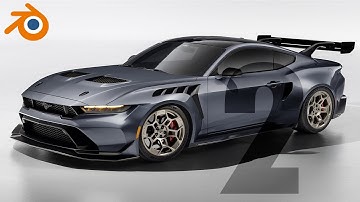 Modeling Ford Mustang GTD in Blender 2 Part #blender3d