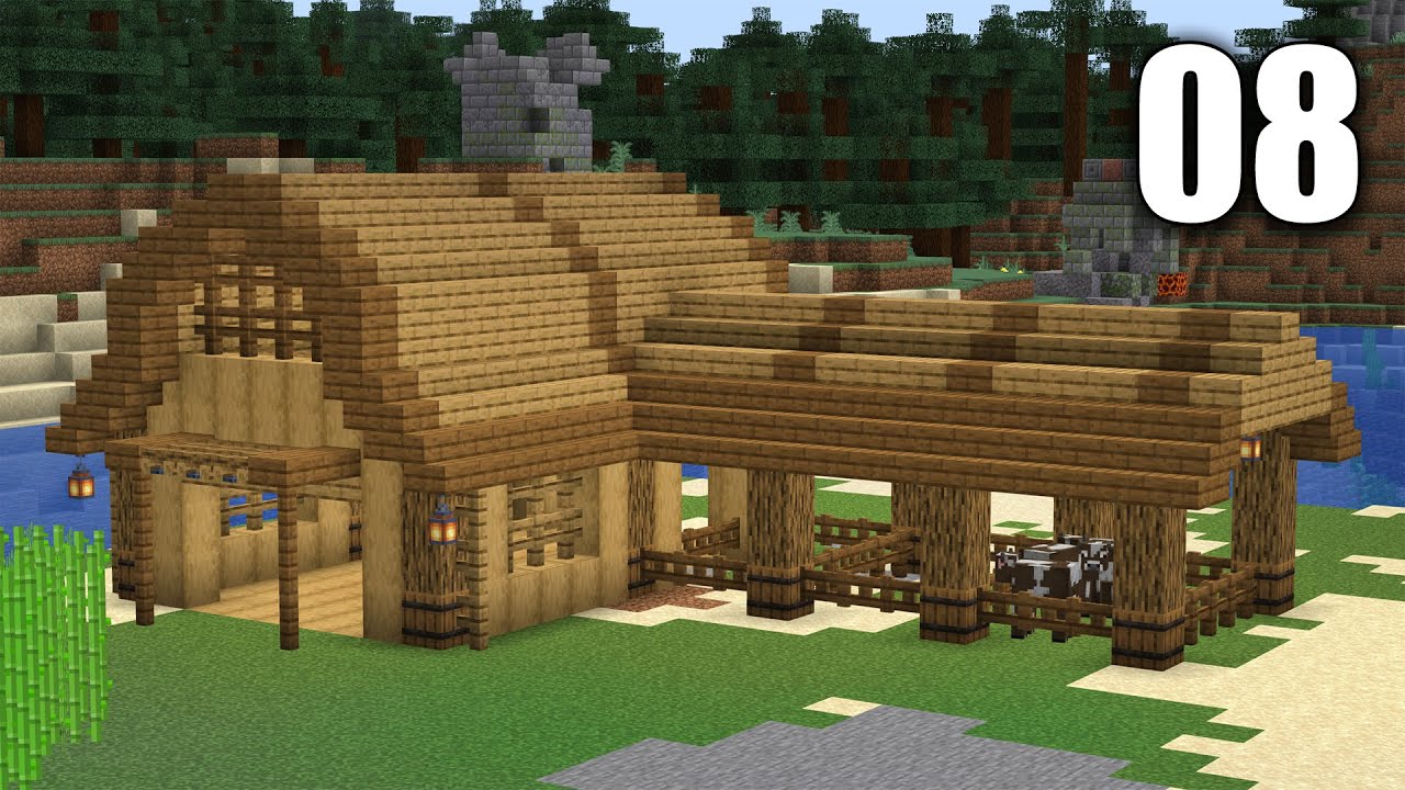 Minecraft Survival X - Celeiro Pronto e Sala de Encantamentos #08, image size:1280x720