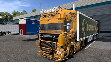 ETS2 1.54 Mods Scania R (RJL) V8 Straight Open Pipe Manual Gear Shifting POV Driving｜ProMods #82