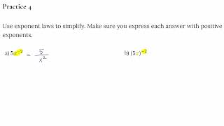 Unit 2 - Lesson 6 Integer Exponents - Practice 4