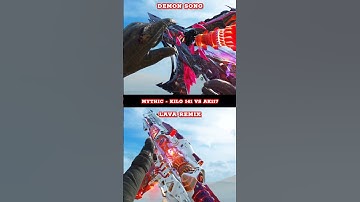Thumbnail of Mythic Kilo 141 [Demon Song] vs Mythic AK117 [Lava Remix] Weapon Inspection Comparison | COD Mobile