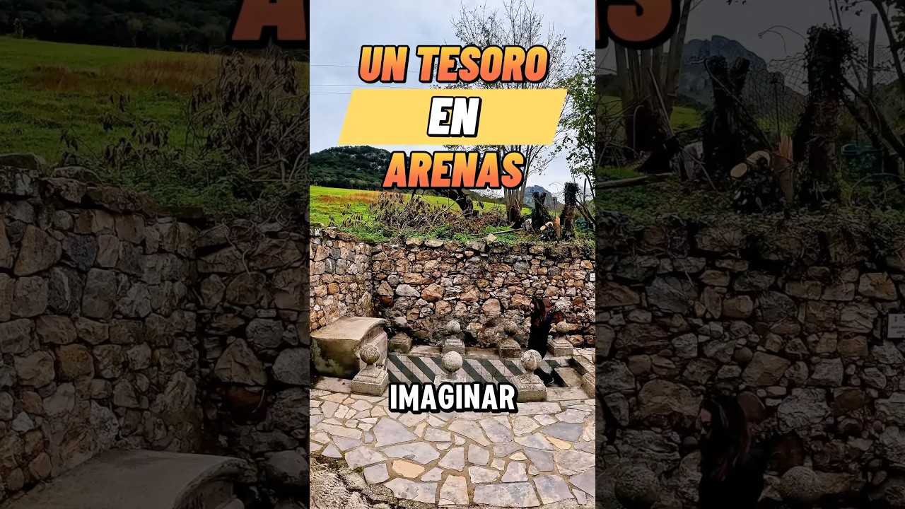 Encontramos una antigua fuente del año 1946 en un pueblo en Asturias que se llama Arenas de Cabrales