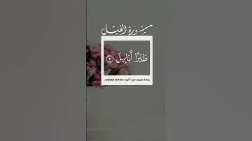 ألم تر كيف فعل ربك بأصحاب الفيل 🌱 سورة الفيل 🌱 احمد العجمي 🌱  قرآن بدون حقوق 🌱