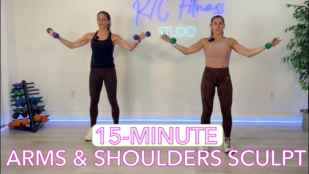 15-Minute Arms & Shoulders Sculpt / Tone & Tighten Your Upper Body / Light Weights & High Reps