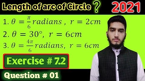 Length of an arc of Circle | exercise # 7.2 | question # 01 | Ch # 07 | Trigonometry | 10th Math