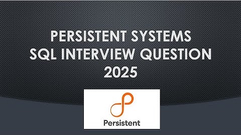 Persistent Systems SQL Interview Question SOLVED!  Q04 #dataanalyst #tableau #sql #dataengineer