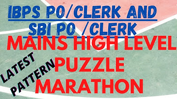 MAINS HIGH LEVEL PUZZLE LATEST PATTERN II Ibps rrb po/clerk sbi po/clerk ibps po/clerk
